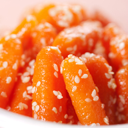 baby carrots sesame seeds