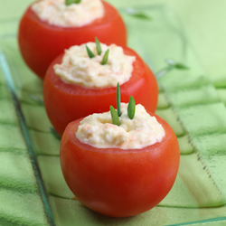 dill egg salad tomato bowls