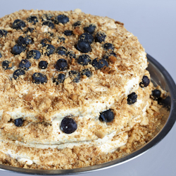 layered blueberry cake