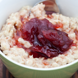 maple porridge grape jelly