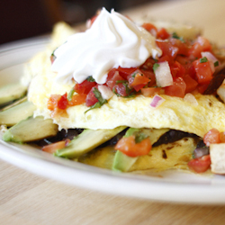 mexican avocado omelette