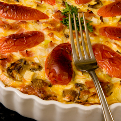 summer vegetable cheese quiche