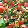 seven layer vegetable salad