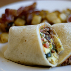 bacon breakfast burrito