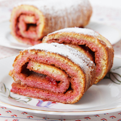 cherry almond cake roll