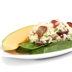 chicken apple salad cantaloupes