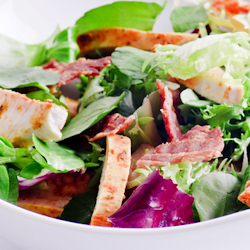 chicken bacon salad homemade croutons