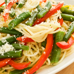 chilled green bean linguine salad