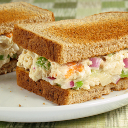 creamy dijon chicken salad sandwich