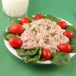 creamy smoked trout mixed greens