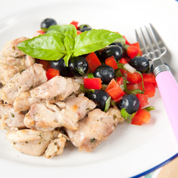 crunchy chicken salad blueberries