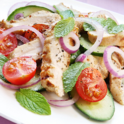 crunchy vegetable chicken salad