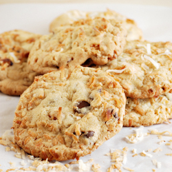 dark chocolate coconut cookies