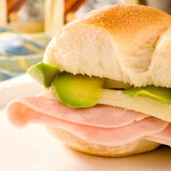 dijon ham avocado sandwich