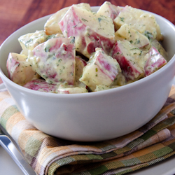 dijon red green potato salad
