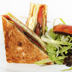 double decker roast beef sandwich