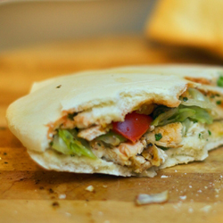 feta stuffed chicken pita
