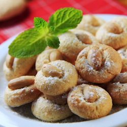 glazed almond cookies