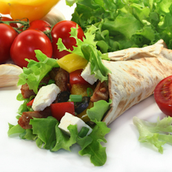 greek vegetable wrap