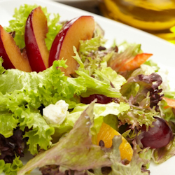 honey dijon bacon fruit salad