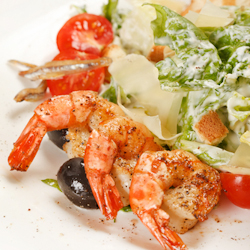 italian shrimp tomato salad croutons