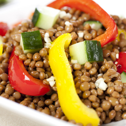 lentil pepper salad