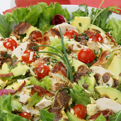 loaded chicken salad orange vinaigrette