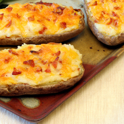 loaded potato stackers