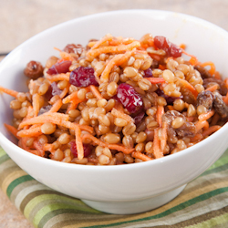 orange rye berry salad