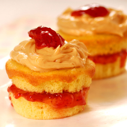 peanut butter muffins jam filling