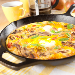 pepperoni mushroom frittata