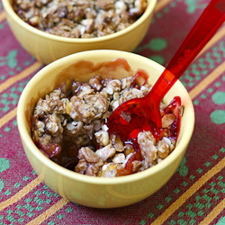 plum granola crisp