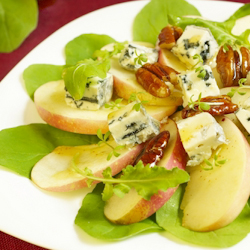 raspberry dijon pear pecan salad