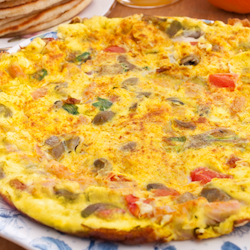 sauteed vegetable omelette