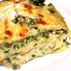 spinach cheese white lasagna