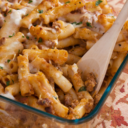 sweet red pepper beef pasta