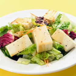 warm cabbage tofu salad