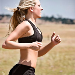 running outside