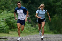 running outside