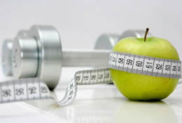 barbell apple measuring tape