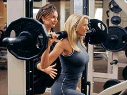 woman lifting weights
