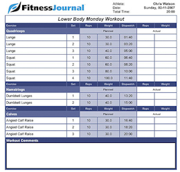 weight training log